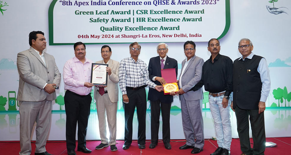 Apex India CSR Excellence Platinum Award